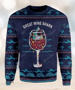 Great Wine Shark Ugly Christmas Sweater Impressive Gift For All Of You