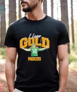 Green Bay Packers Aaron Rodgers I Love Gold shirt