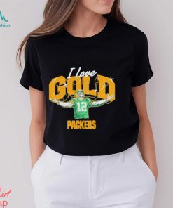 Green Bay Packers Aaron Rodgers I Love Gold shirt