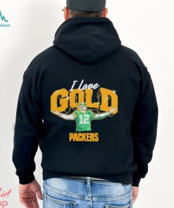 Green Bay Packers Aaron Rodgers I Love Gold shirt