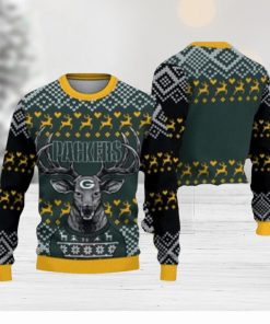 Green Bay Packers Christmas Reindeer Hot Trending Ugly Sweater Style Gift For Men And Women