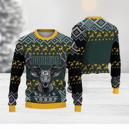 Green Bay Packers Christmas Reindeer Hot Trending Ugly Sweater Style Gift For Men And Women