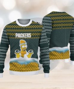 Green Bay Packers Christmas Simpson Knitted Ugly Christmas Sweater AOP Gift For Men And Women