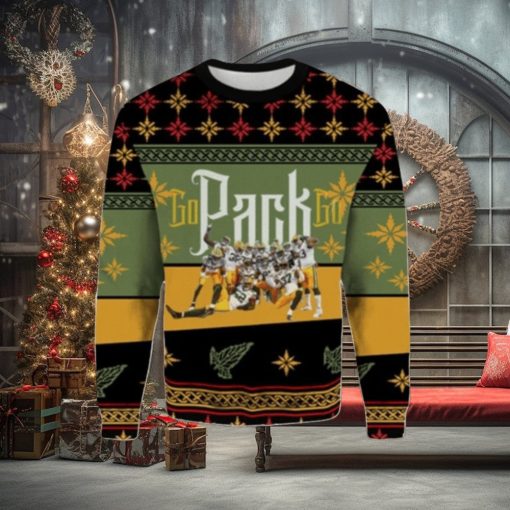 Green Bay Packers Go Pack Go Ugly Christmas Sweater For Men And Women