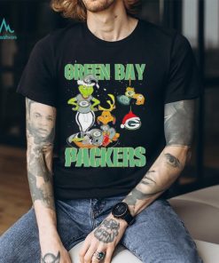 Green Bay Packers Grinch And Max NFL Ornament Christmas Shirt