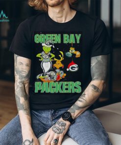 Green Bay Packers Grinch And Max Nfl Christmas T shirt