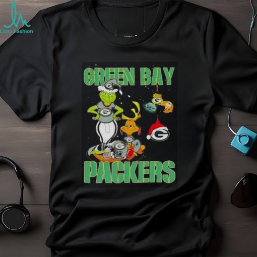 Green Bay Packers Grinch And Max Nfl Christmas T shirt