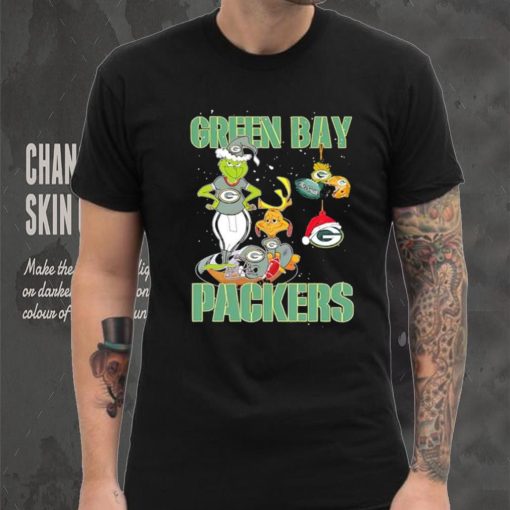 Green Bay Packers Grinch and Max NFL Christmas shirt