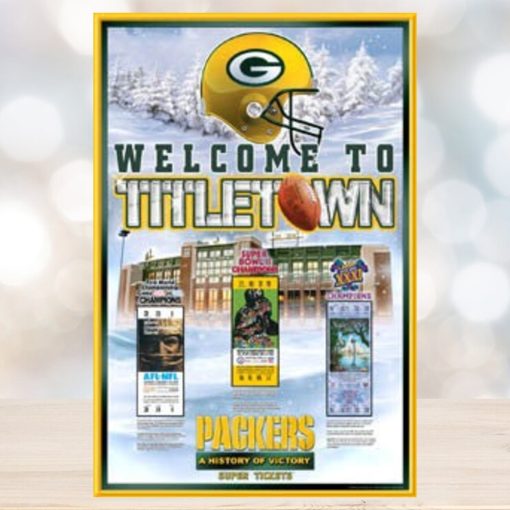 Green Bay Packers History Of Victory First Three Super Bowl Championships Poster