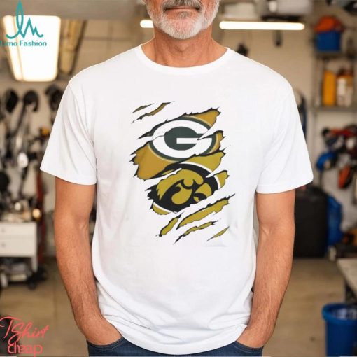 Green Bay Packers Iowa Hawkeyes Football Logo Shirt