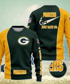 Green Bay Packers NFL Just Hate Us Personalized For Fans Sweater New