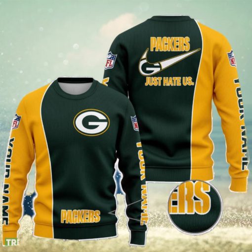 Green Bay Packers NFL Just Hate Us Personalized For Fans Sweater New