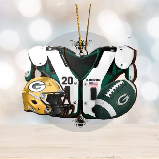 Green Bay Packers NFL Sport Ornament Custom Your Name And Number