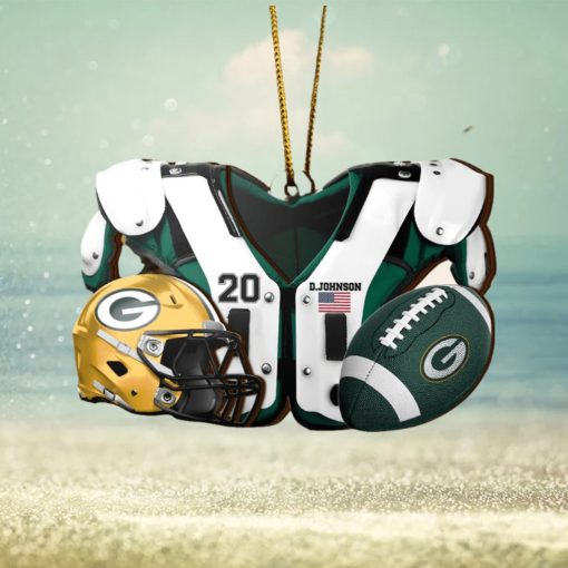 Green Bay Packers NFL Sport Ornament Custom Your Name And Number