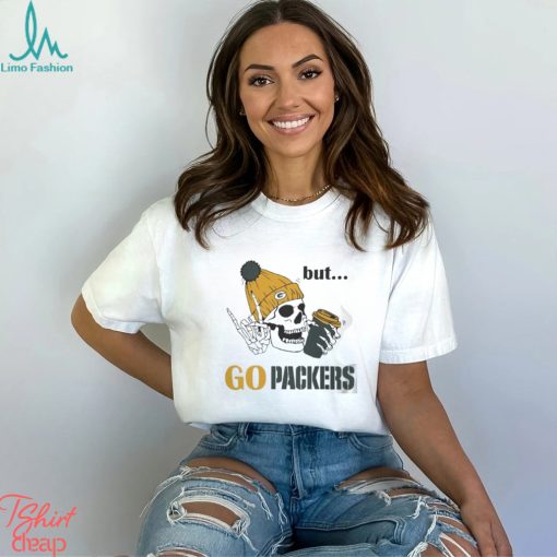 Green Bay Packers Skeleton Dead Inside But Packers Logo Christmas Shirt