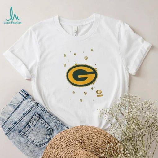 Green Bay Packers Sparkle Christmas Graphic T Shirt