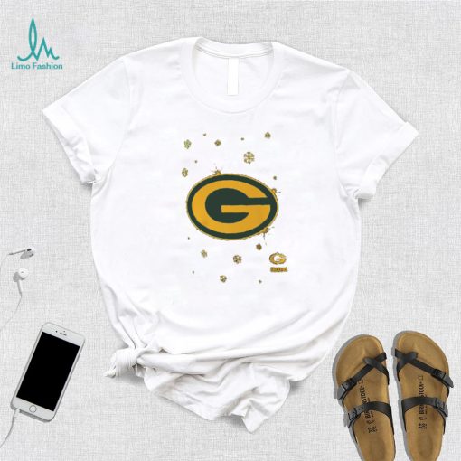 Green Bay Packers Sparkle Christmas Graphic T Shirt