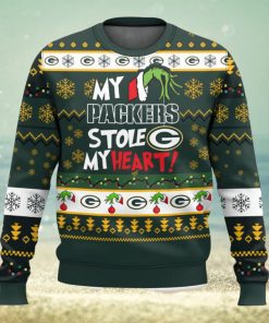 Green Bay Packers Stole My Heart Ugly Sweater 3D Printed Men And Women Christmas Gift