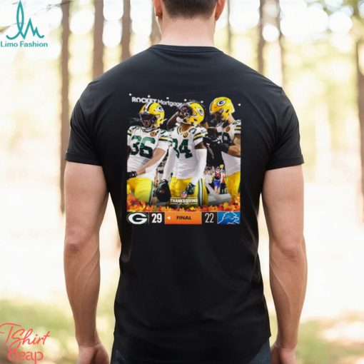 Green Bay Packers Wins 45 10 Detroit Lions 2023 NFL Thanksgivings Final Score Shirt