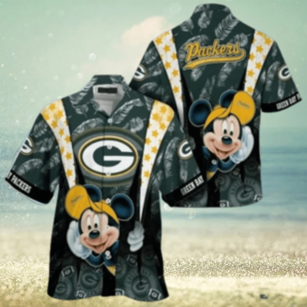 Green Bay Packers nfl mickey mouse Hawaiian Shirt custom for fan Green Bay Packers nfl mickey mouse Hawaiian Shirt custom for fan
