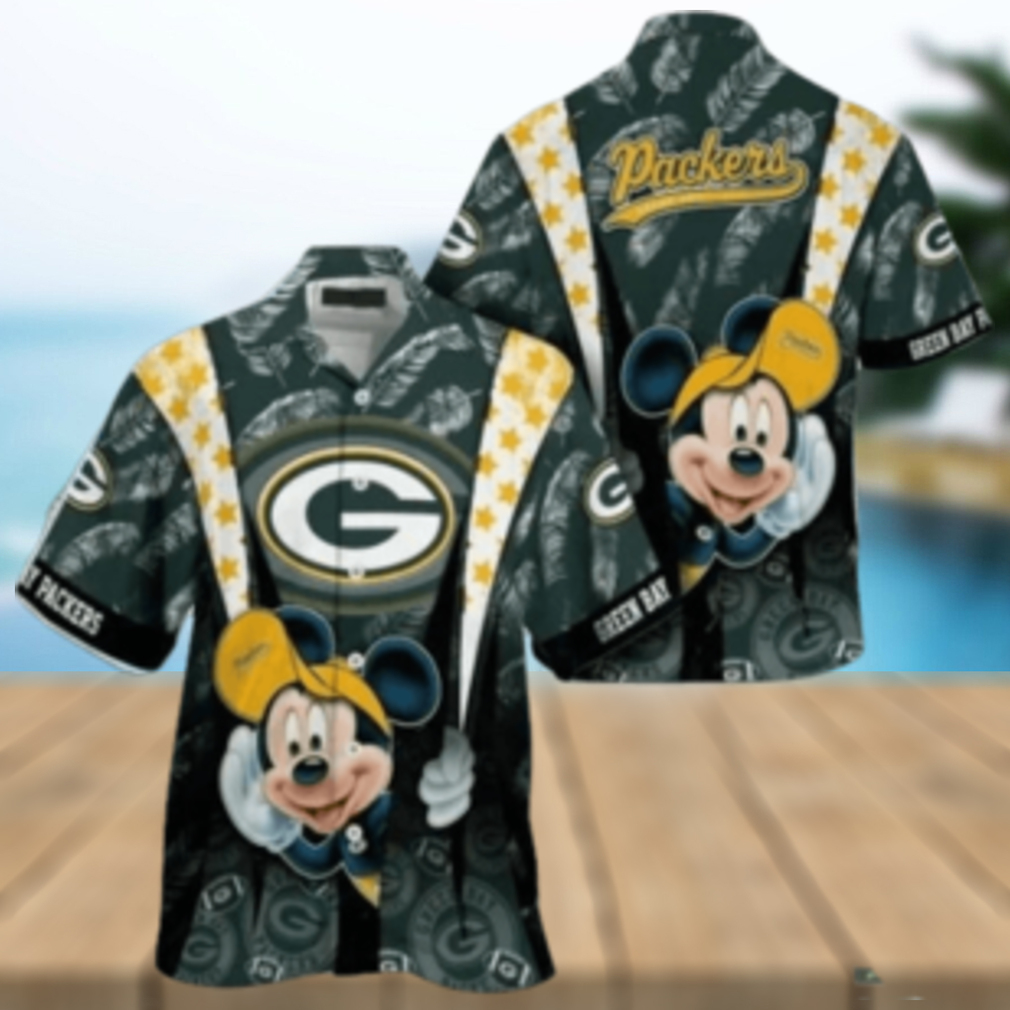 Green Bay Packers nfl mickey mouse Hawaiian Shirt custom for fan Green Bay Packers nfl mickey mouse Hawaiian Shirt custom for fan