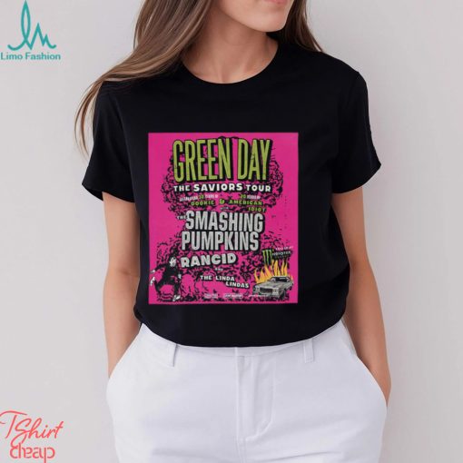 Green Day The Saviors Tour With The Smashing Pumpkins And More At Petco Park September 28th 2024 Unisex T Shirt