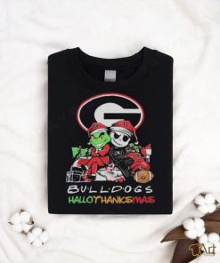 Grinch And Jack Skellington Friends Georgia Bulldogs Hallothanksmas Shirt