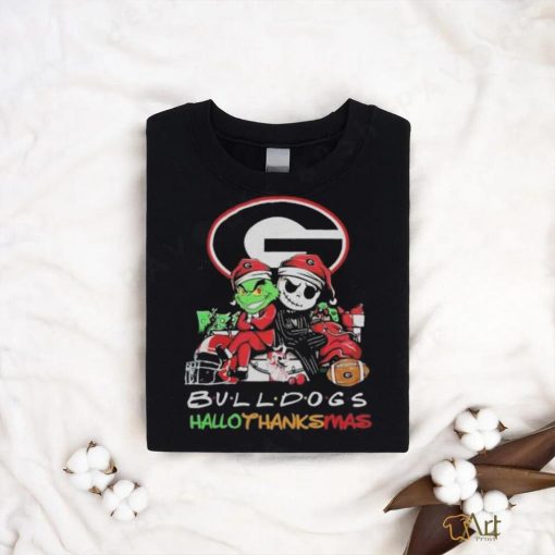 Grinch And Jack Skellington Friends Georgia Bulldogs Hallothanksmas Shirt