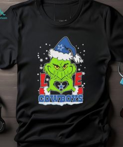 Grinch Hand Love Dallas Cowboys Football Christmas shirt