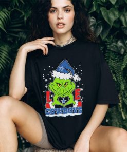 Grinch Hand Love Dallas Cowboys Football Christmas shirt