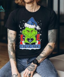 Grinch Hand Love Dallas Cowboys Football Christmas shirt