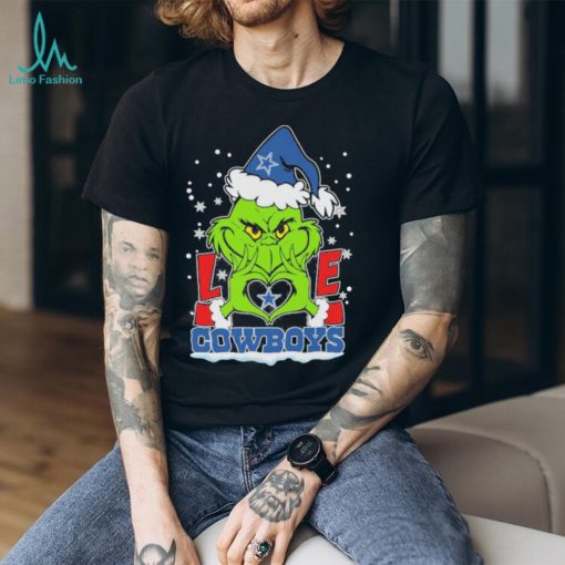 Grinch Hand Love Dallas Cowboys Football Christmas shirt