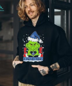Grinch Hand Love Dallas Cowboys Football Christmas shirt