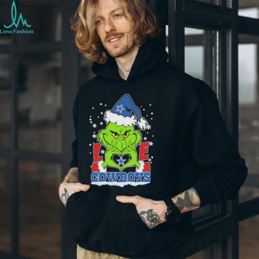 Grinch Hand Love Dallas Cowboys Football Christmas shirt