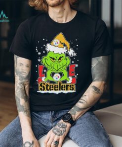 Grinch Hand Love Pittsburgh Steelers Football Christmas shirt, hoodie, sweater, long sleeve and tank top Grinch Hand Love Pittsburgh Steelers Football Christmas shirt