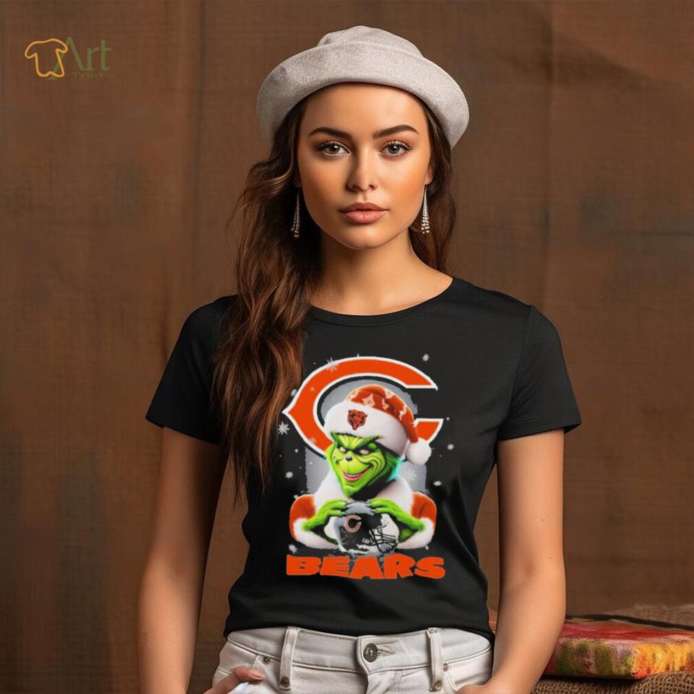 Grinch Hat Santa Chicago Bears Helmet Logo Merry Christmas Shirt Grinch Hat Santa Chicago Bears Helmet Logo Merry Christmas Shirt