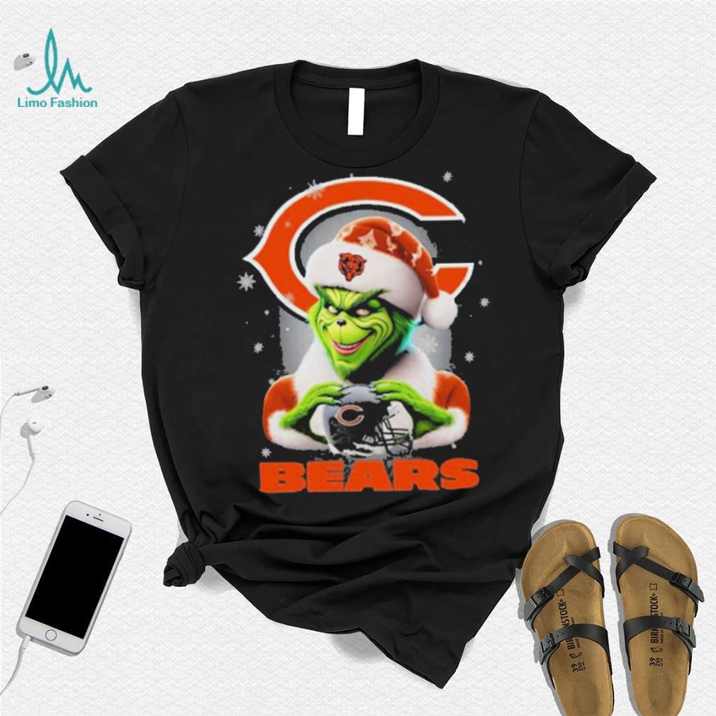 Grinch Hat Santa Chicago Bears Helmet Logo Merry Christmas Shirt Grinch Hat Santa Chicago Bears Helmet Logo Merry Christmas Shirt