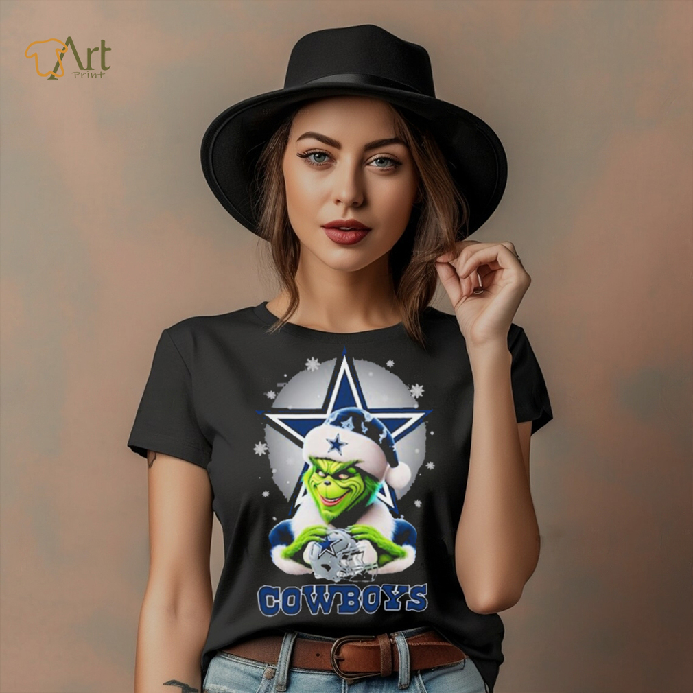 Grinch Hat Santa Dallas Cowboys Helmet Logo Merry Christmas Shirt Grinch Hat Santa Dallas Cowboys Helmet Logo Merry Christmas Shirt
