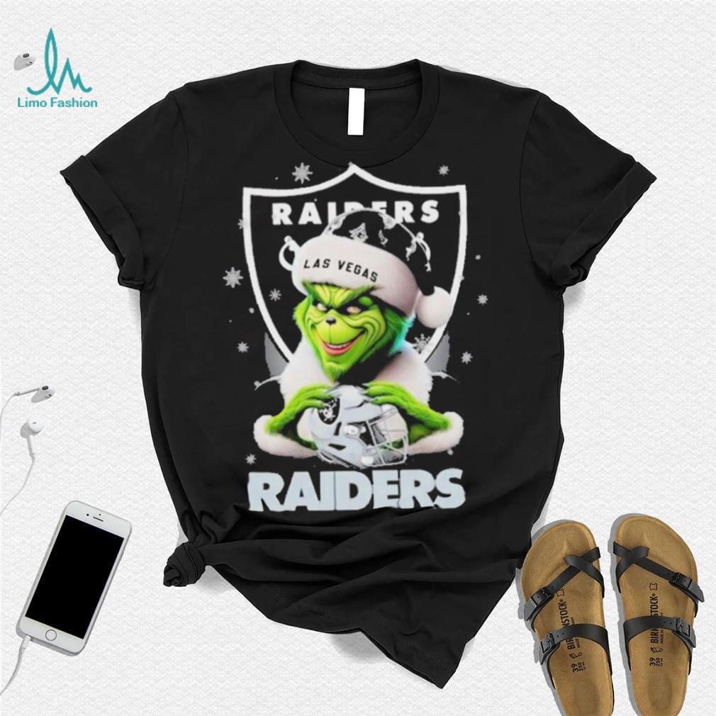 Grinch Hat Santa Las Vegas Raiders Helmet Logo Merry Christmas Shirt Grinch Hat Santa Las Vegas Raiders Helmet Logo Merry Christmas Shirt