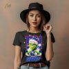 Grinch Hat Santa New York Giants Helmet Logo Merry Christmas Shirt