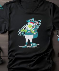 Grinch Hat Santa Philadelphia Football Gift Christmas 2023 Shirt