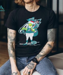 Grinch Hat Santa Philadelphia Football Gift Christmas 2023 Shirt