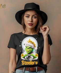 Grinch Hat Santa Pittsburgh Steelers Helmet Logo Merry Christmas Shirt