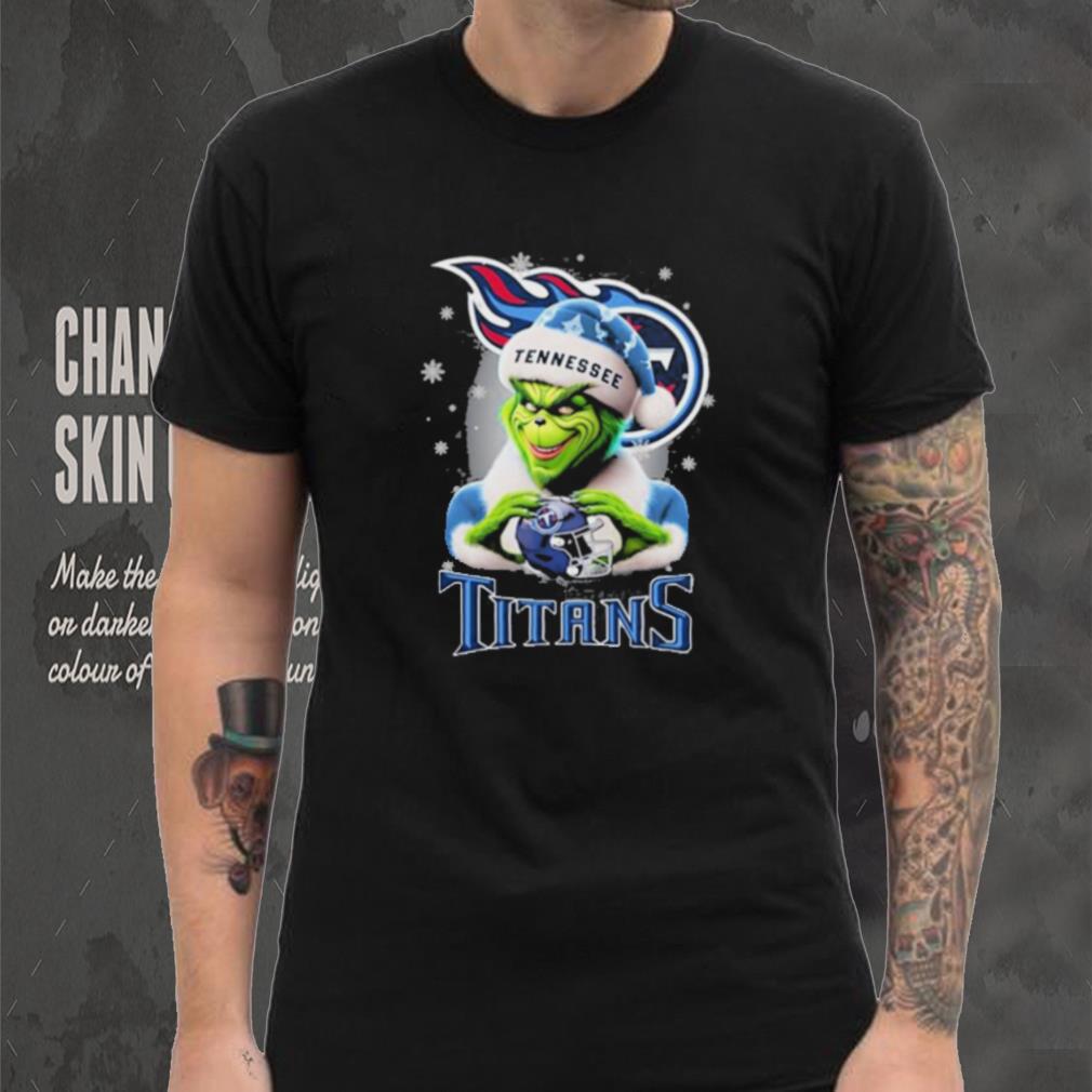 Grinch Hat Santa Tennessee Titans Helmet Logo Merry Christmas Shirt Grinch Hat Santa Tennessee Titans Helmet Logo Merry Christmas Shirt