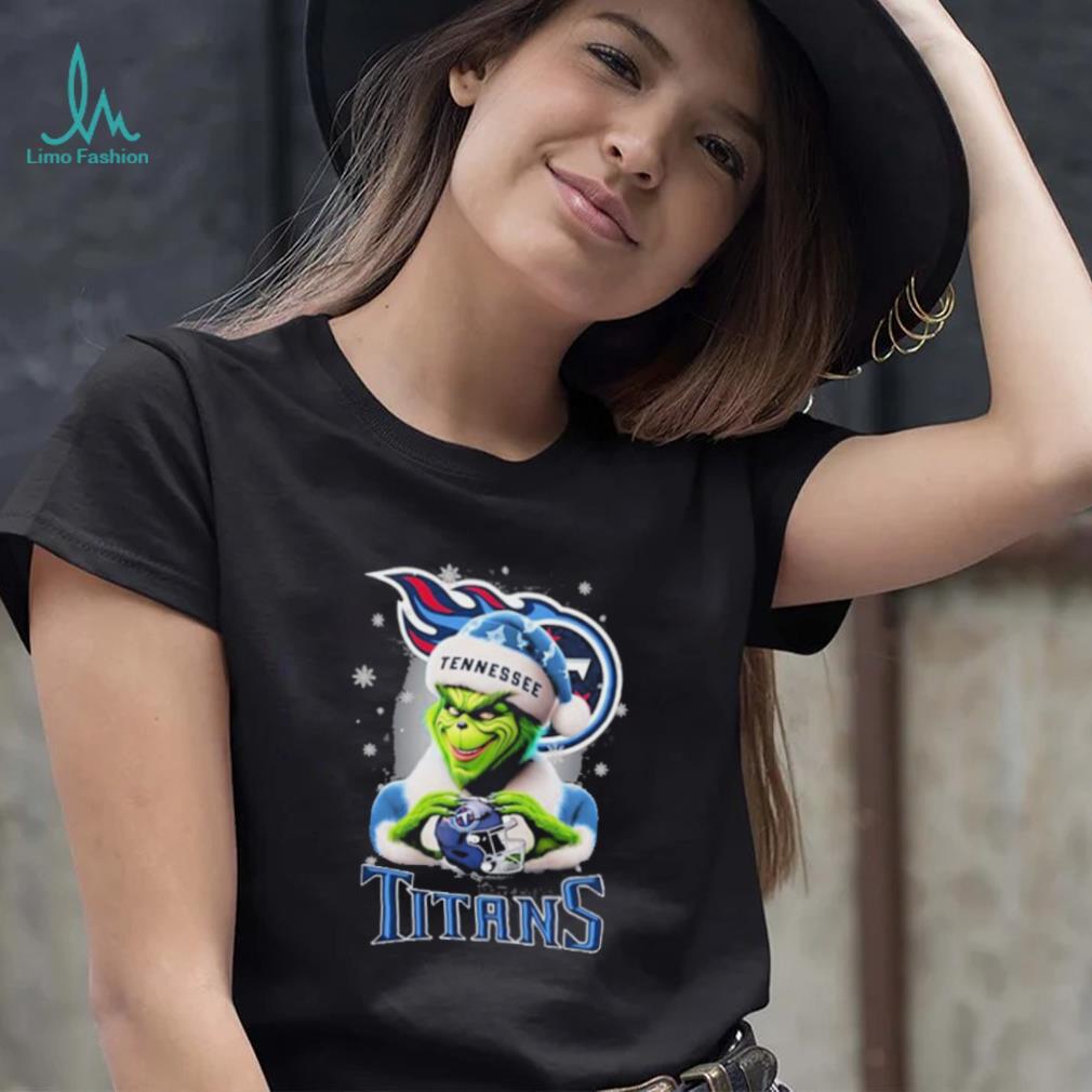 Grinch Hat Santa Tennessee Titans Helmet Logo Merry Christmas Shirt Grinch Hat Santa Tennessee Titans Helmet Logo Merry Christmas Shirt