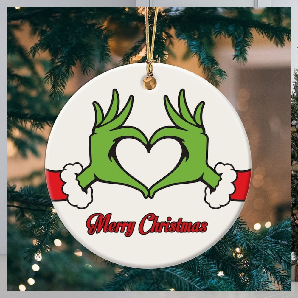 Grinch Heart Hand Ornament Grinch Heart Hand Ornament