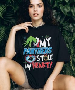 Grinch My Carolina Panthers Stole My Heart Football T Shirt