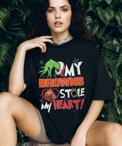 Grinch My Cleveland Browns Stole My Heart Football T Shirt