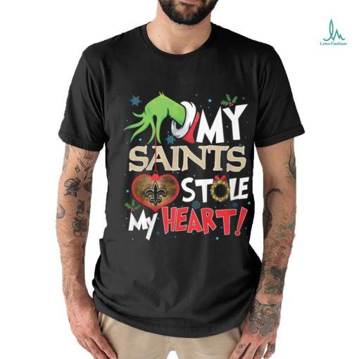 Grinch My Heart New Orleans Football Shirt