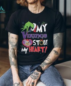 Grinch My Minnesota Vikings Stole My Heart Football T Shirt